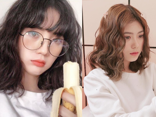 Tóc ngắn lượn sóng đáng yêu